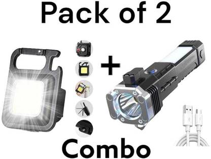 Oximus Window Glass and Seat Belt Cutter 4 Modes for Car Camping Hiking Indoor Outdoor 5 hrs Torch Emergency Light  (Multicolor) at Rs. 398