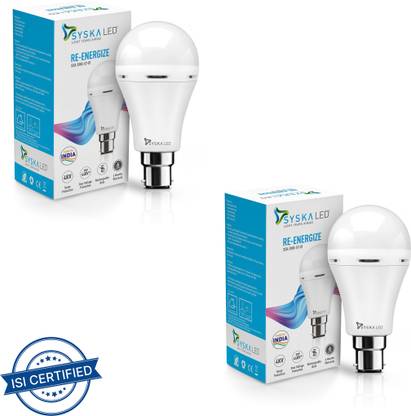 Syska SSK-EMB-07-01-B22-Pack of 2 3.5 hrs Bulb Emergency Light