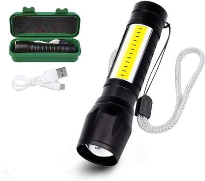DMCEF Flashlight Rechargeable USB Mini Torch Light Ultra Brightest Small Flash Light 5 hrs Torch Emergency Light
