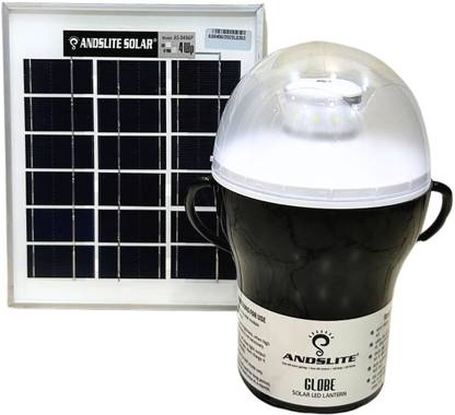 ANDSLITE Globe Solar LED Lantern With Mobile Charging 15 hrs Flood Lamp Emergency Light