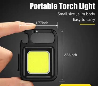 awza Multifunction Keychain Rechargeable Led Light with Bottle Opener, Magnetic Base 6 hrs Lantern Emergency Light  (Black) at Rs. 139