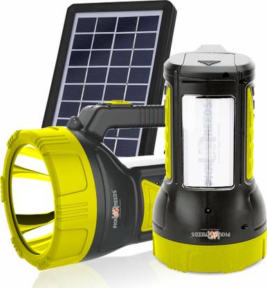 Pick Ur Needs Solar Rechargeable 50W Long Range Torch + 2 Side Bright Tube Light 6 Hrs Backup Torch