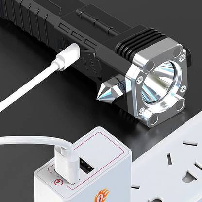 FLOSTRAIN Rechargeable Solar LED Torch Flashlight,Car Emergency Tool 24 hrs Torch Emergency Light