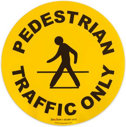 SiteSure Fshapes- Non GID- Performance, Pedestrian Traffic Only, @ 531/Label Emergency Sign