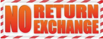 surmul No Return Exchange Sign Board - Perfect for Malls and Shops, 8 x 3 Inches Emergency Sign