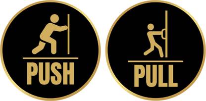 Ira Sign PUSH PULL Emergency Sign