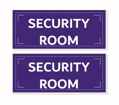 GOODPRINTZONE security room sign board Size 5" X 12" Inch Pack Of 2 Pce Emergency Sign