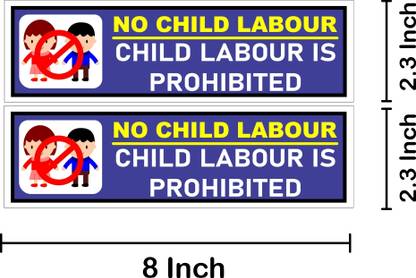 Ordershock No Child Labour Child Labour Is Prohibited Sign Board Sunboard 8x2.3 Inch Emergency Sign