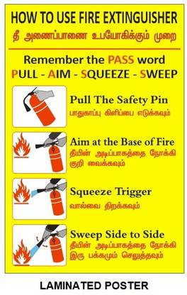 MOHAN AGENCIES HOW TO USE FIRE EXTINGUISHER POSTER Emergency Sign