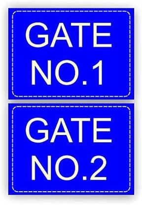 GOODPRINTZONE Gate No.1 And 2 Emergency Sign
