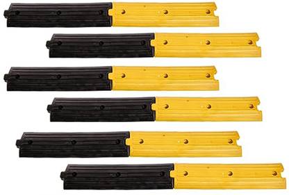 Kunplast Plastic Rumblers Safety Speed Breaker Size-500x125x25 MM, Set of 6 meters Emergency Sign
