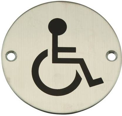 RLDigitalUnits TOILET HANDICAP SIGN BOARD Emergency Sign