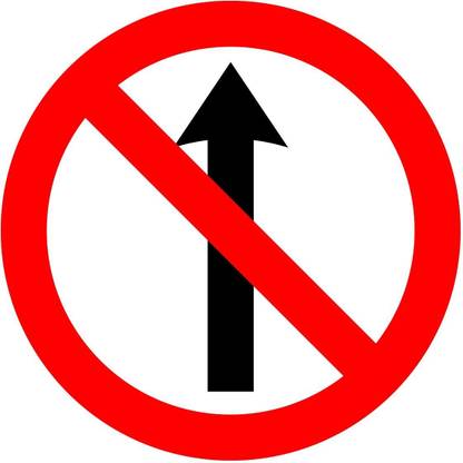 Ladwa No Entry Mandatory Retro Reflective Road Signage - 600 mm Circle Emergency Sign