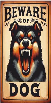 voorkoms "Beware Dog on Duty" Sign Board - Ideal for Outer Areas, 8 x 7 Inches Emergency Sign