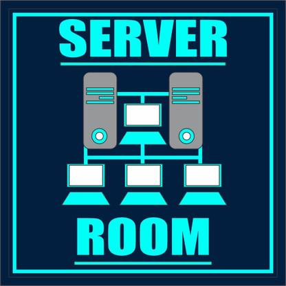 Ordershock Server Room Sing Board For Offices Area Sing Board 8x8 Inches Emergency Sign