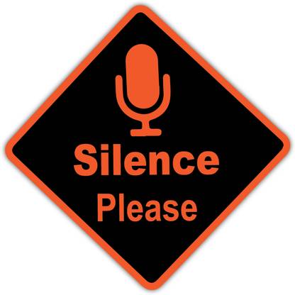 VVWV SILENCE PLEASE SIGN STICKER FOR HOSPITAL, BANK,RESTAURENT, OFFICE Emergency Sign