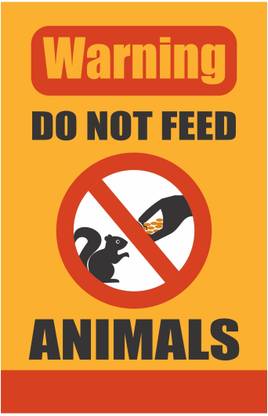 surmul Warning Do Not Feed Anima ls Sign Board For Zoo Board 8x5 Inches Emergency Sign