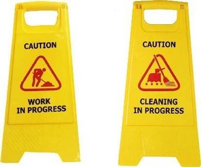 AMIGOS STORE Work in progress, Cleaning in Progress Emergency Sign