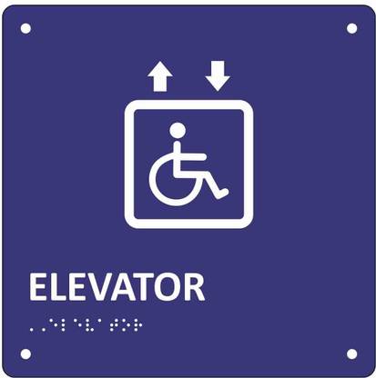 Signxpress Elevator acrylic sign board waterproof braille signage board mall hospital hotel Emergency Sign