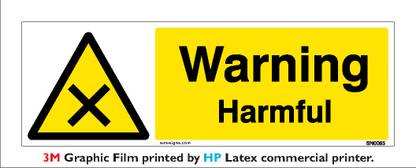 SUNSIGNS Sun-Signs - Warning Harmful Signages, Size 450X150MM Emergency Sign