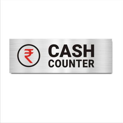 Mindcraftz Cash Counter Acrylic Signboard Emergency Sign