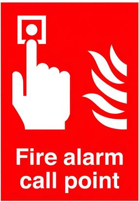 Printlive Fire alarm call point Emergency Sign