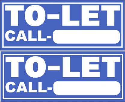 surmul To Let Sign Board Multicolor Sunboard 8x3.2 Inch Emergency Sign