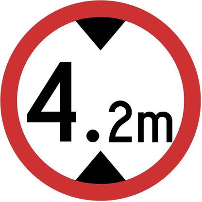 Ladwa Road Sign or Traffic Sign Height Limit Mandatory Retro Reflective Road Signage Emergency Sign
