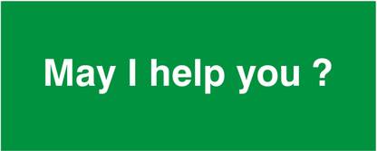 signEver May I Help you Sign Board For Office School Hospital college Multi-color (25 x 10 cm) Emergency Sign
