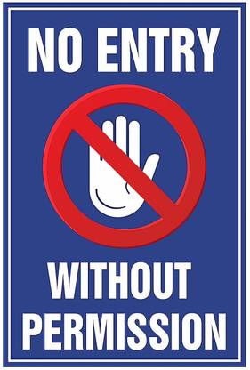 stylishdecor No entry without permission Emergency Sign