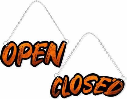 Blue Finch Open, Close`d Emergency Sign