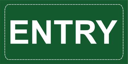 GOODPRINTZONE Gate Entry Sign Board Size 6"X 12" Inch 5mm Thick Sunboard Pack Of 1 Pcs Emergency Sign