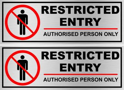 surmul Restricted Entry Authorised Person Only Sign For FactorySunboard 8x2.9 Inch Emergency Sign