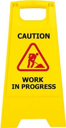 SOLACE HYGIENE Work in Progress Safety Sign Board for Construction,Cleaning & Maintenance Areas Emergency Sign
