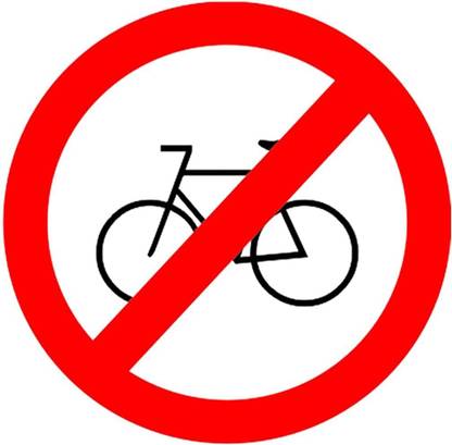 Ladwa Road Sign/Traffic Sign Cycle Prohibited Mandatory Retro Reflective Road Signage Emergency Sign