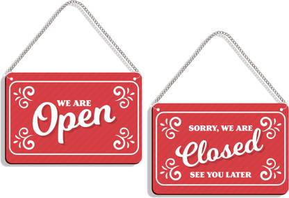 DELWOR We Are Open, Sorry We're Closed See You Later Emergency Sign