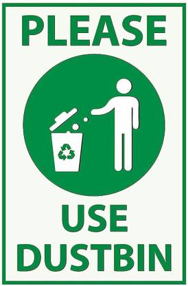 stylishdecor PLEASE USE DUSTBIN Emergency Sign