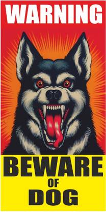 Ordershock "Beware Of Dog" Sign Board - Designed For Outer Areas, 4 X 8 Inches Emergency Sign