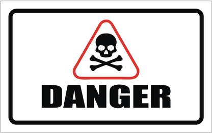 signEver Danger Sign Board For Factory Lodges Banks Office School Hospital college Shops Local Market Multi-color (20 x 12 cm) Emergency Sign
