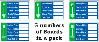 MOHAN AGENCIES EARTHING PIT NUMBER - 5 NOS Emergency Sign