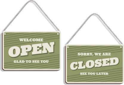 DELWOR We Are Open Now, Sorry We're Closed See u later Emergency Sign
