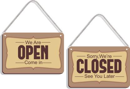 DELWOR We Are Open Come In, Sorry We're Closed See You Later Emergency Sign