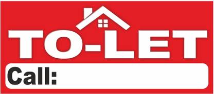 komstec To-Let Sign Board - Perfect For Rent Areas, Offices, And Shops, 8 X 3.5 Inches Emergency Sign