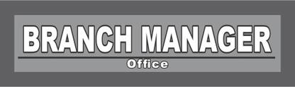 surmul Branch Manager Sign Board For Manager Office Room & Office Board 8x2 Inches Emergency Sign