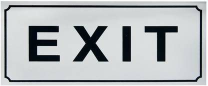 DEZIINE 1 PC Self Adhesive Exit Signage Board for Emergency Sign (Size-18 x 5.5) Emergency Sign