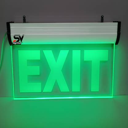 Signved LED Exit Light, Hanging Chain Emergency Sign