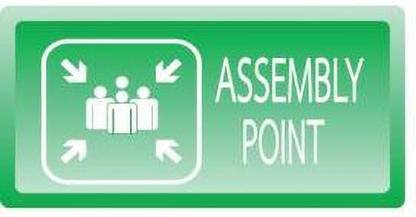 RLDigitalUnits Assembly Point sign board Emergency Sign