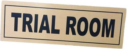 AJ Lite TRIAL ROOM | Sunboard 30x10 cm | Self-Adhesive, Shop/Mall Emergency Sign