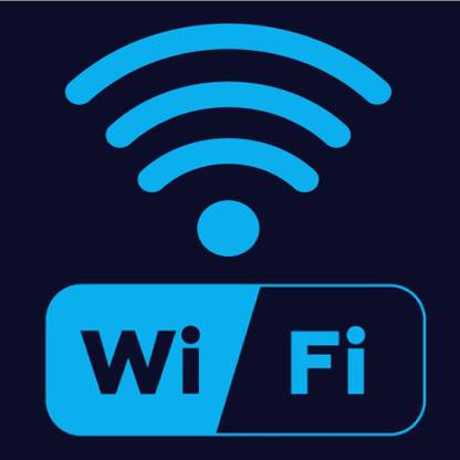 surmul Free Wifi' Sign Board for Restaurants, Cafes, etc | 8 x 8 Inches" Emergency Sign