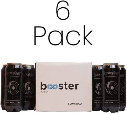 Booster Water Black H2O, Water Based Drink, 70+ Trace Minerals / Electrolytes/ Anti-Oxidants Energy Drink